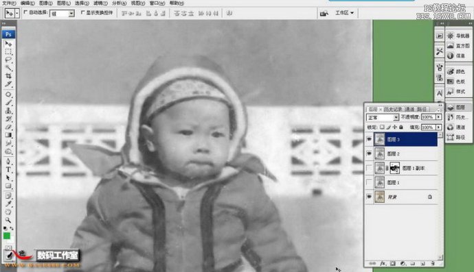 修復(fù)寶寶老照片的劃痕和斑點(diǎn)